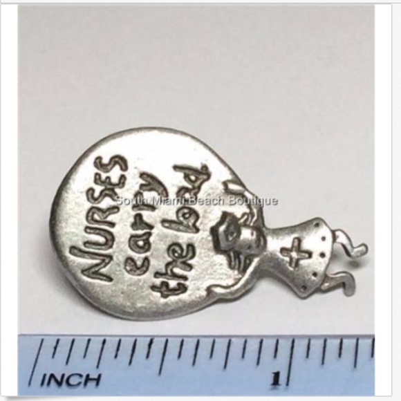 Nurses CARRY THE LOAD Nursing Pin Brooch RN LPN - Picture 6 of 8
